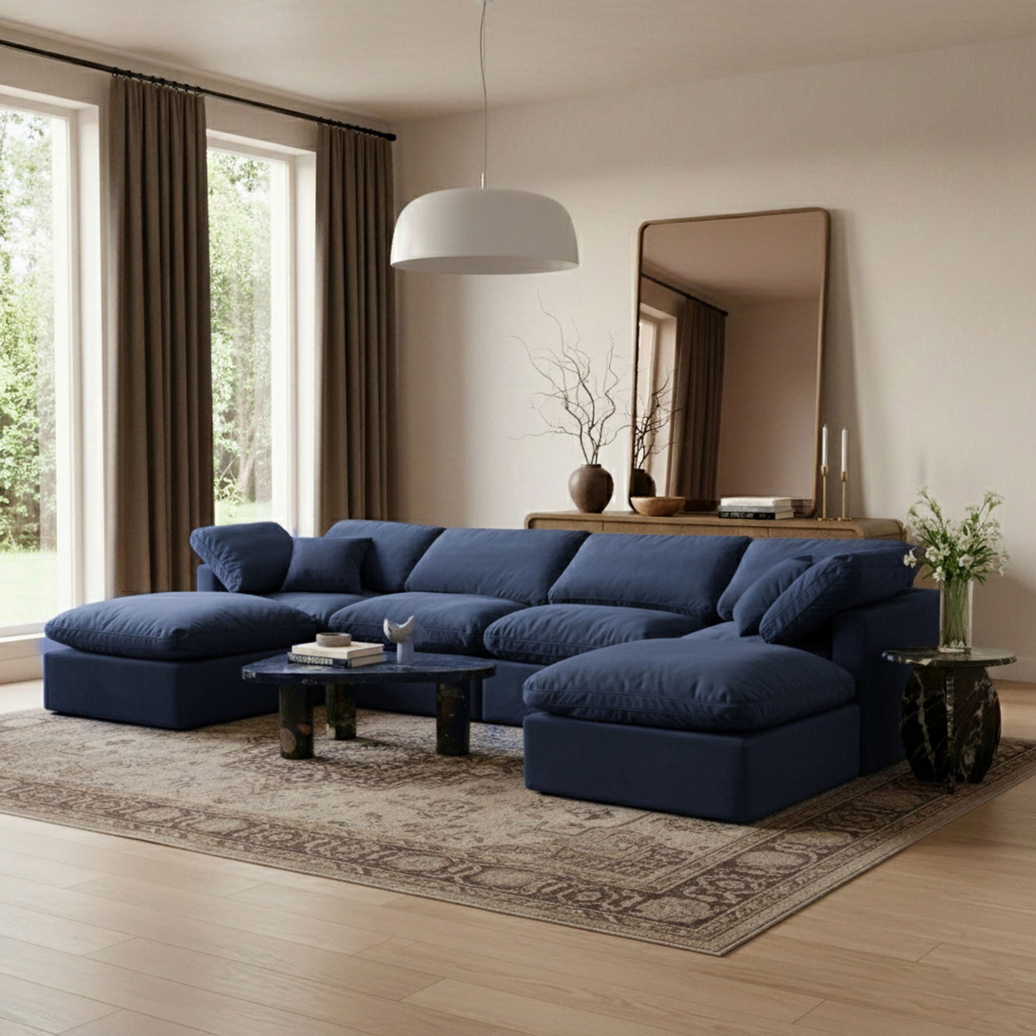 Indulge - Velvet 6 Piece Modular Double Chaise Sectional - Urban Living Furniture (Los Angeles, CA)