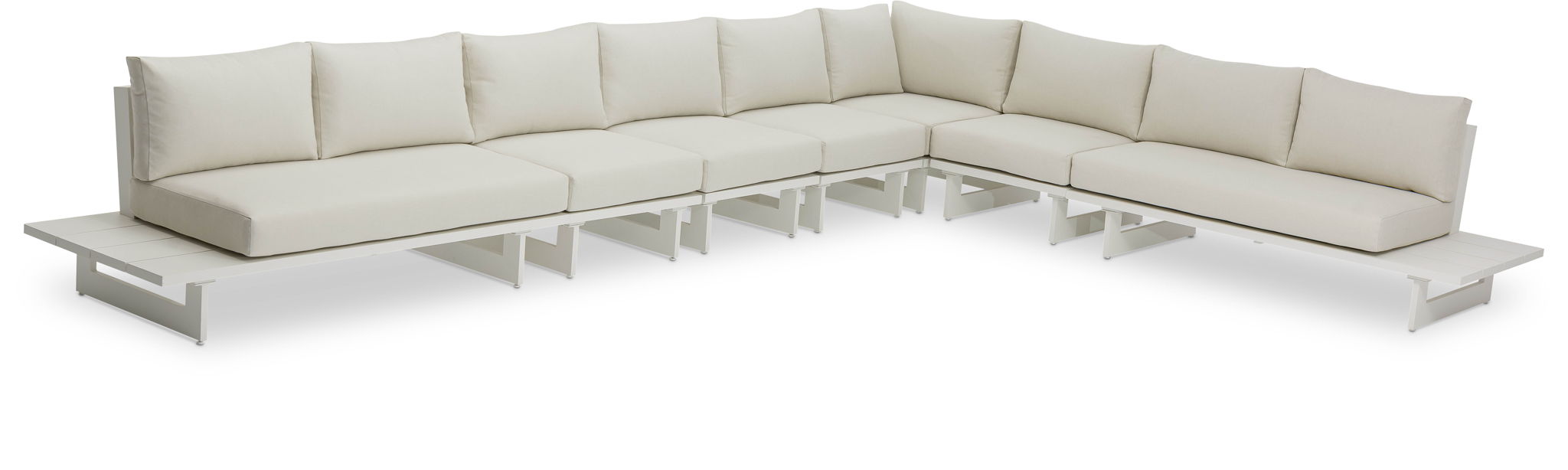 Maldives - 7 Piece Water Resistant Outdoor Patio Modular Sectional With White Base - Urban Living Furniture (Los Angeles, CA)