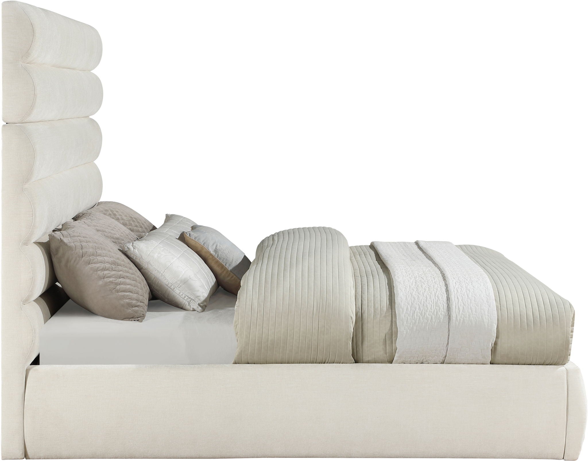 Adam - Chenille Fabric Bed With 70.5" Headboard