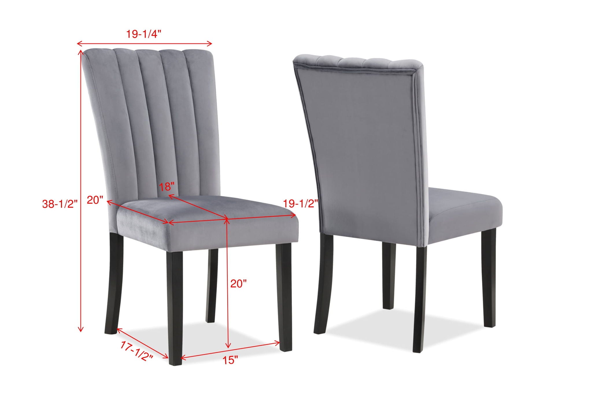 Pascal - Side Chair (Set of 2) - Gray - Urban Living Furniture (Los Angeles, CA)