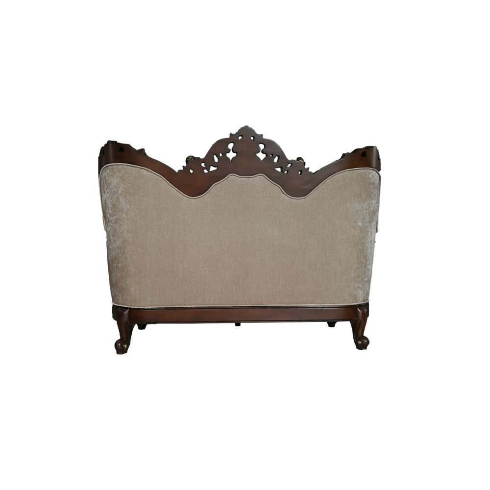 Devayne - Loveseat With 4 Pillows (Same Lv01583) - Pattern Fabric & Dark Walnut - Urban Living Furniture (Los Angeles, CA)