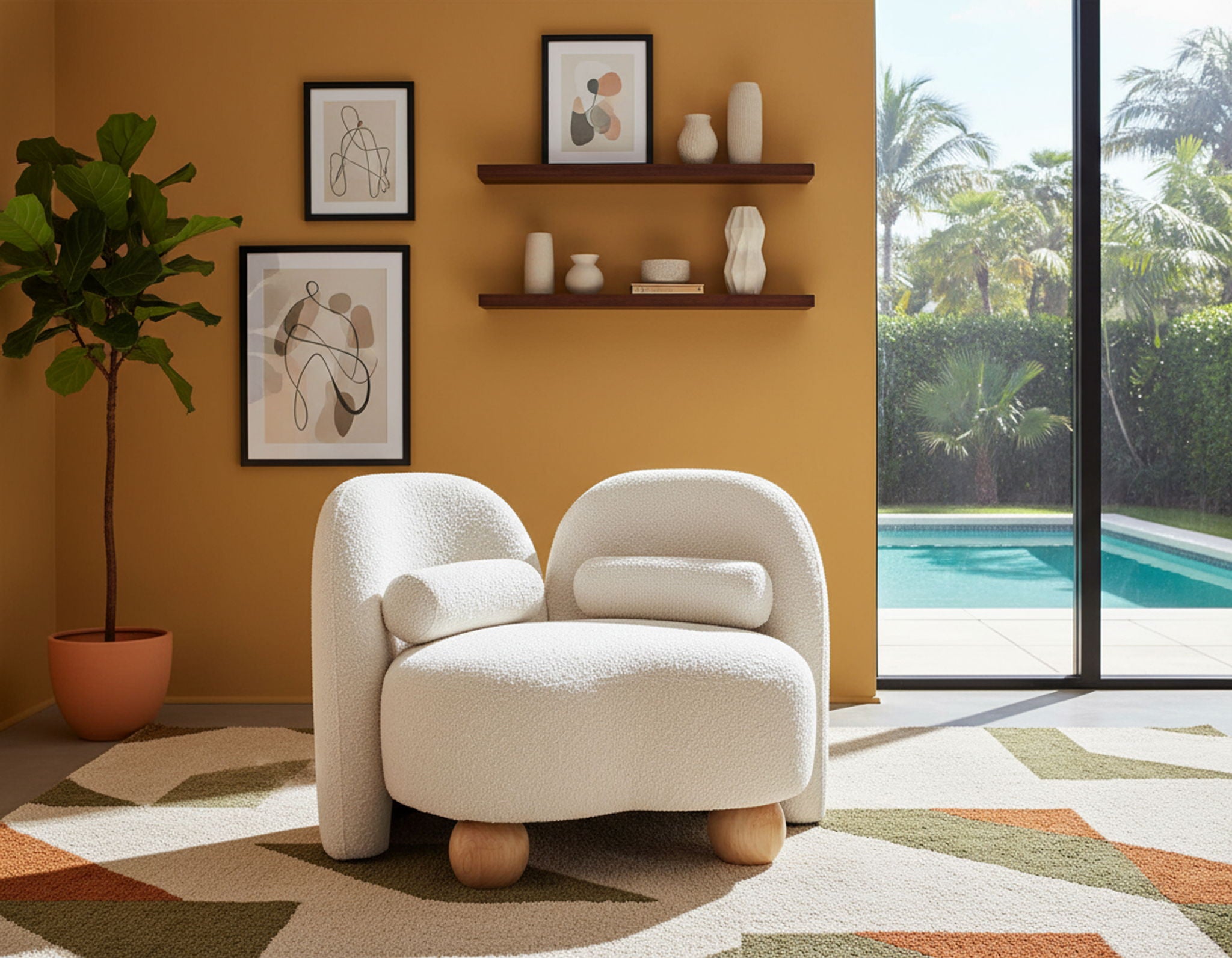 Daphne - Boucle Chair - Urban Living Furniture (Los Angeles, CA)