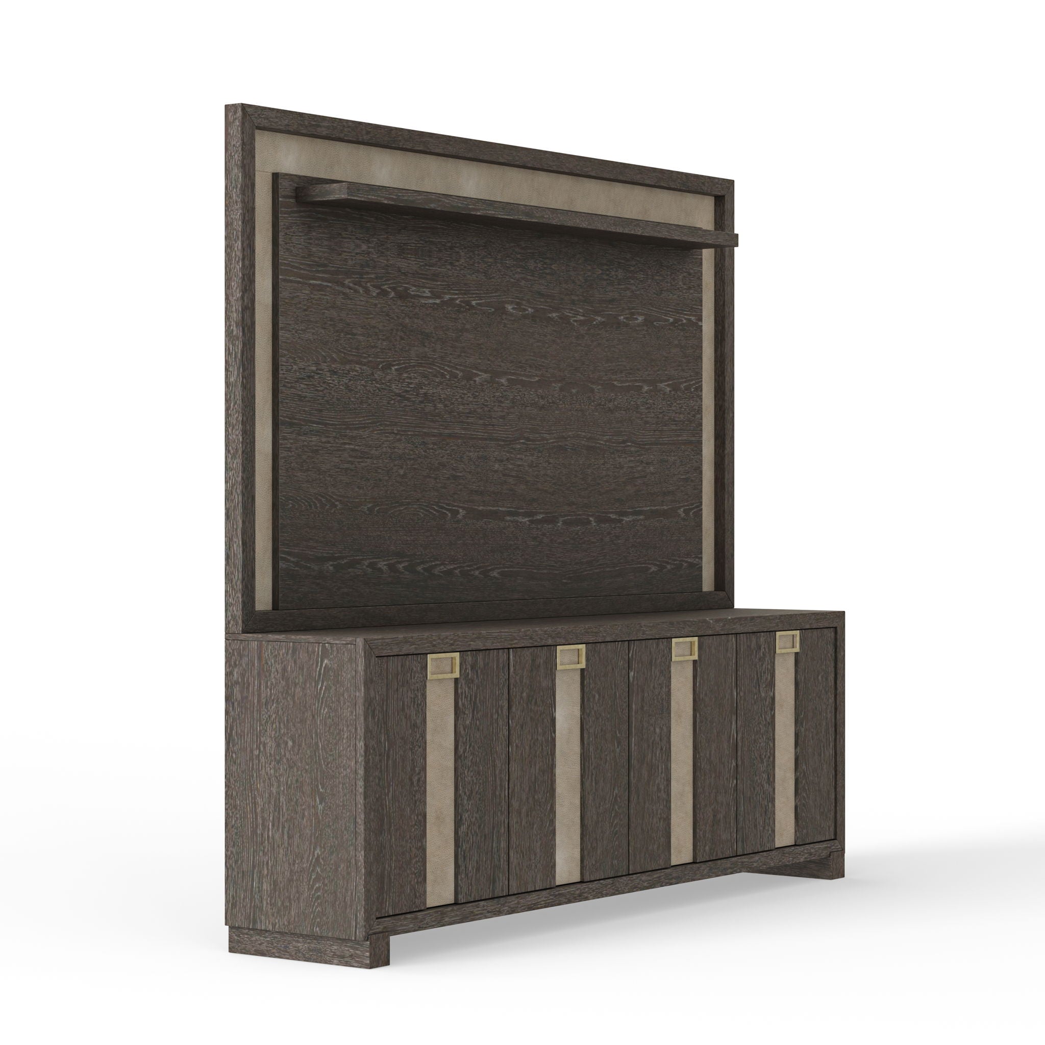Ascent - 90" TV Console With Hutch And Back Panel - Dark Chocolate - Urban Living Furniture (Los Angeles, CA)