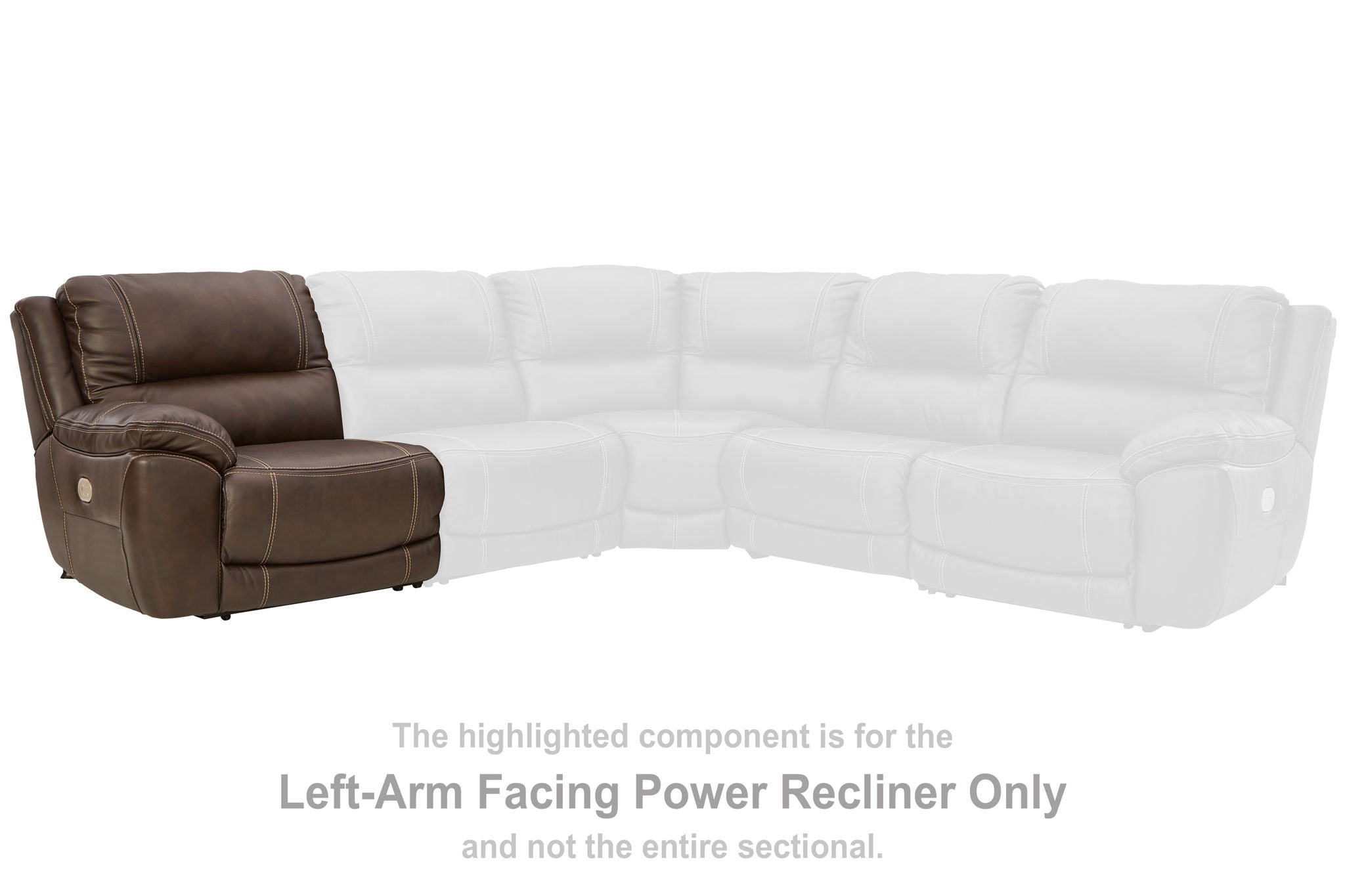 Dunleith - Chocolate - LAF Zero Wall Power Recliner - Urban Living Furniture (Los Angeles, CA)