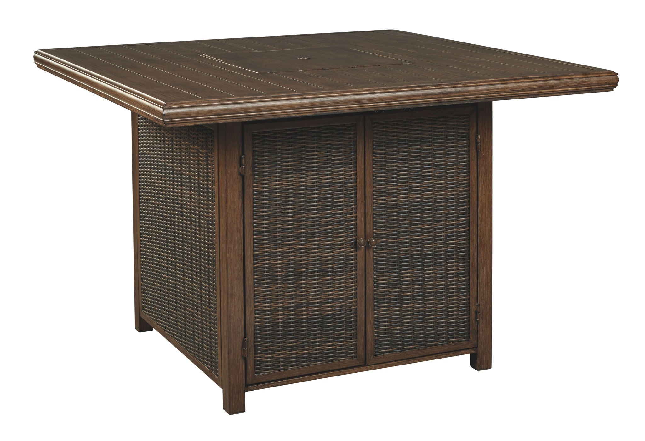 Paradise Trail - Medium Brown - Square Bar Table w/Fire Pit - Urban Living Furniture (Los Angeles, CA)