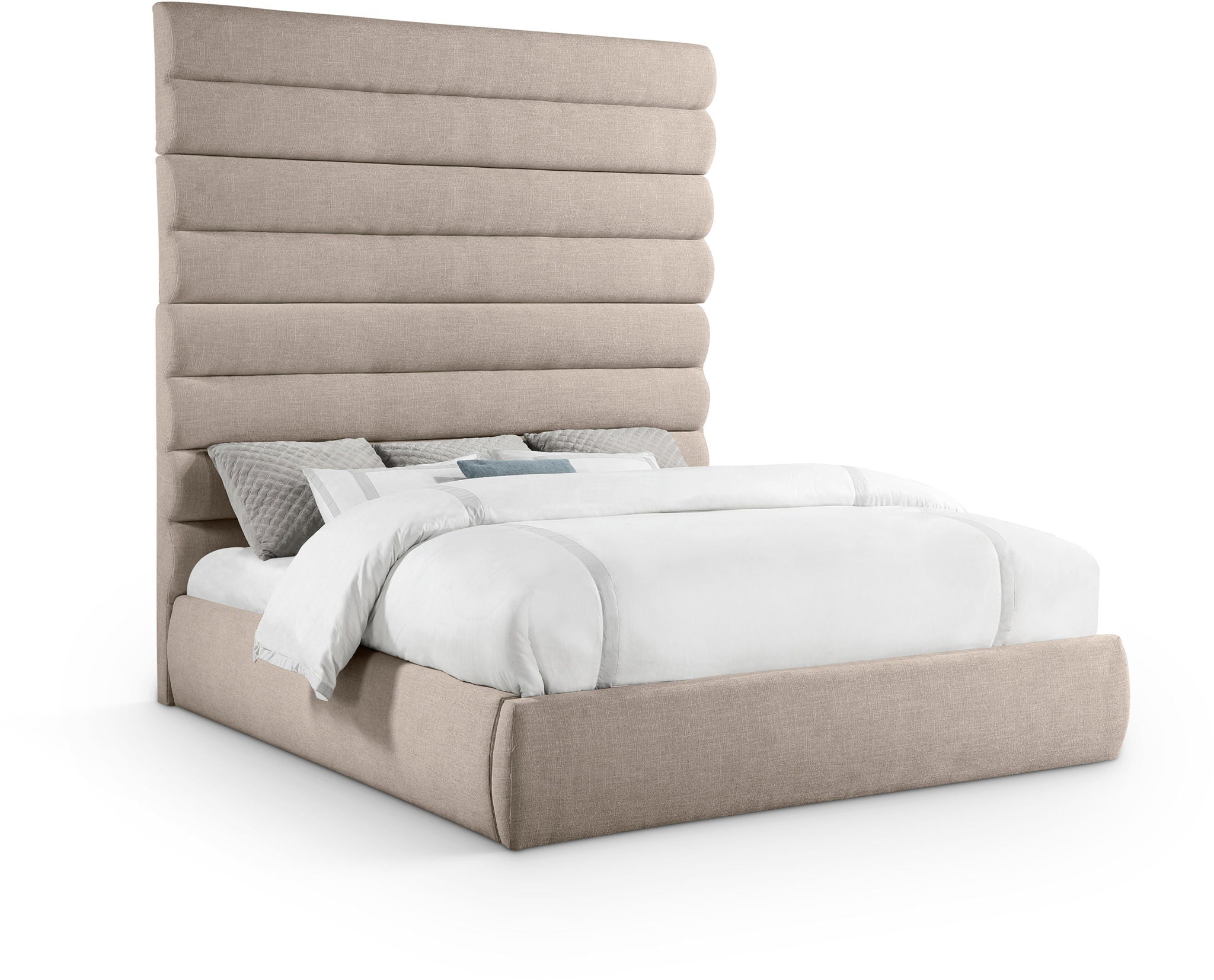 Adam - Linen Fabric Bed With 89" Headboard - Urban Living Furniture (Los Angeles, CA)