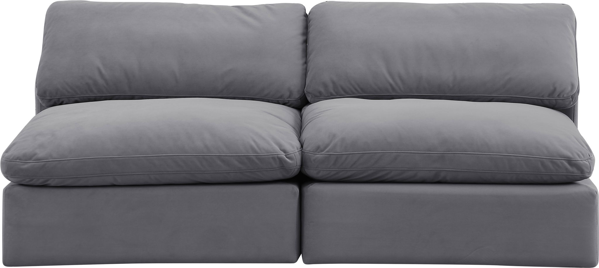 Comfy - Velvet Modular Armless Sofa 2 Seats - Urban Living Furniture (Los Angeles, CA)