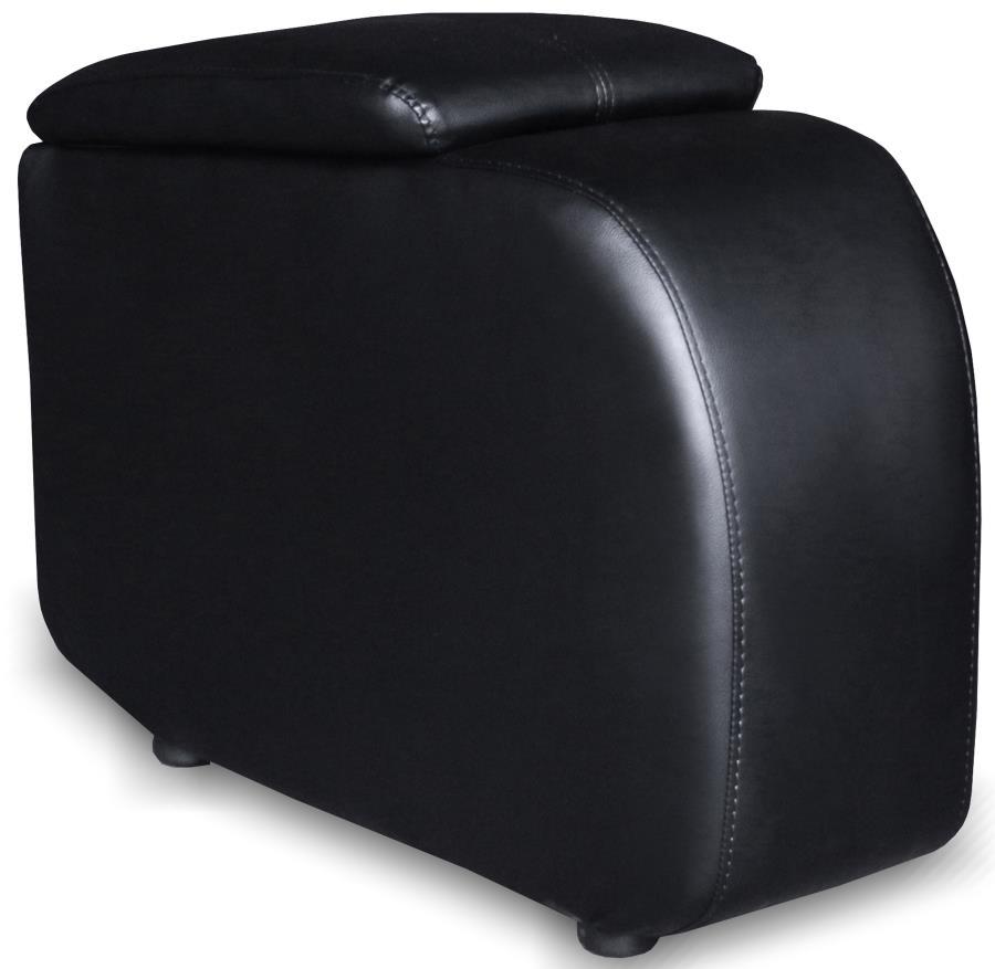 Cyrus - Upholstered Home Theater Storage Wedge Console - Black - Urban Living Furniture (Los Angeles, CA)