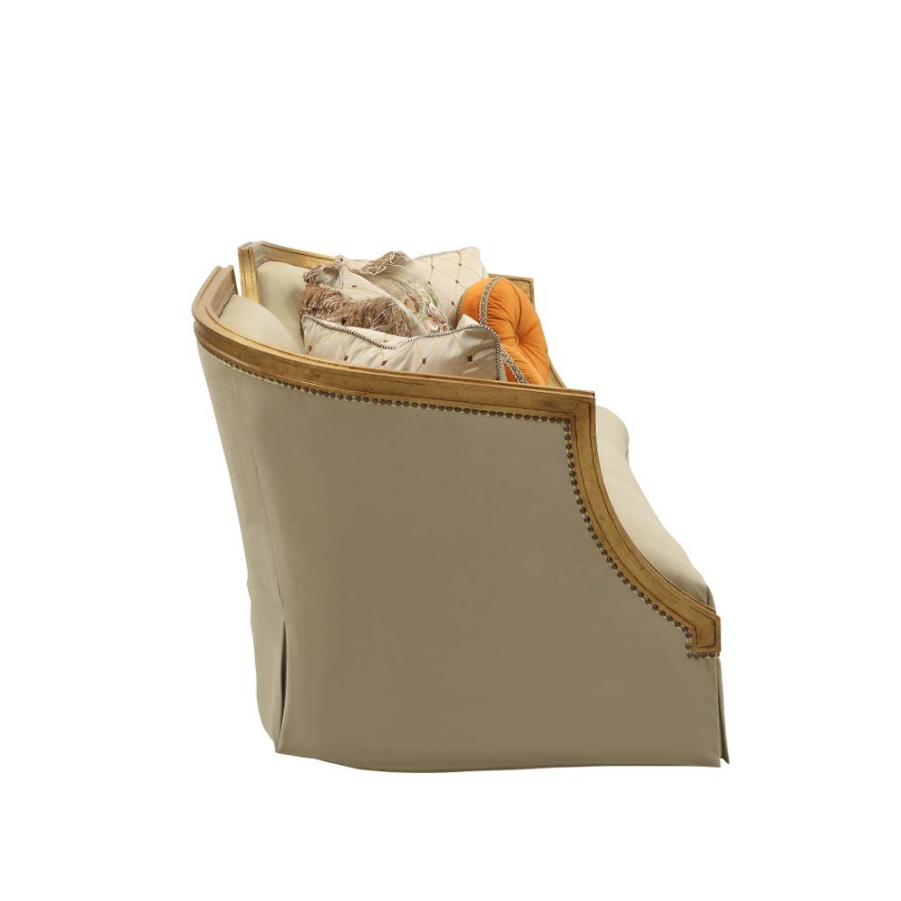 Daesha - Sofa With 8 Pillows - Tan Flannel & Antique Gold - Urban Living Furniture (Los Angeles, CA)