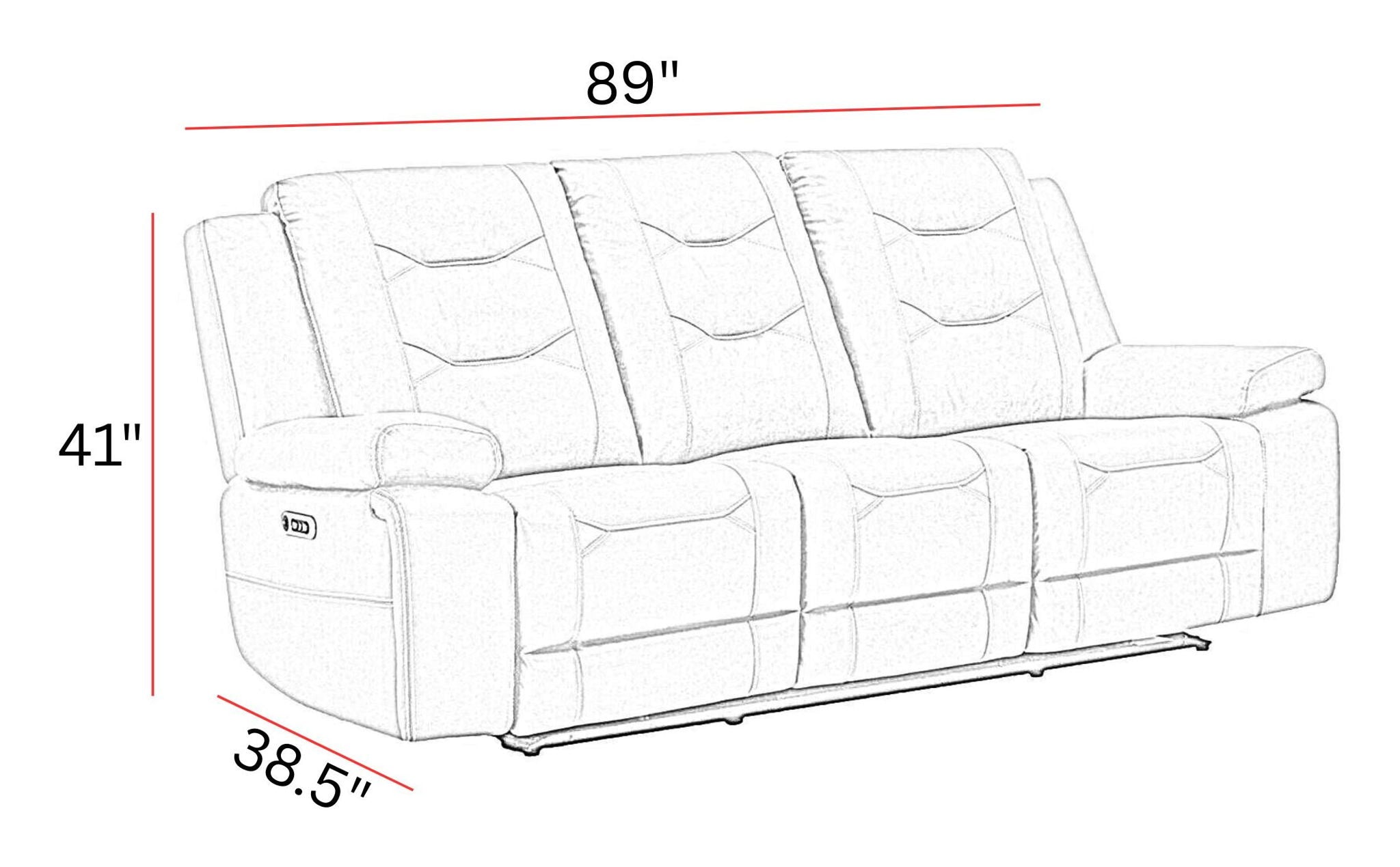 Caldwell - Power Reclining Sofa - Urban Living Furniture (Los Angeles, CA)