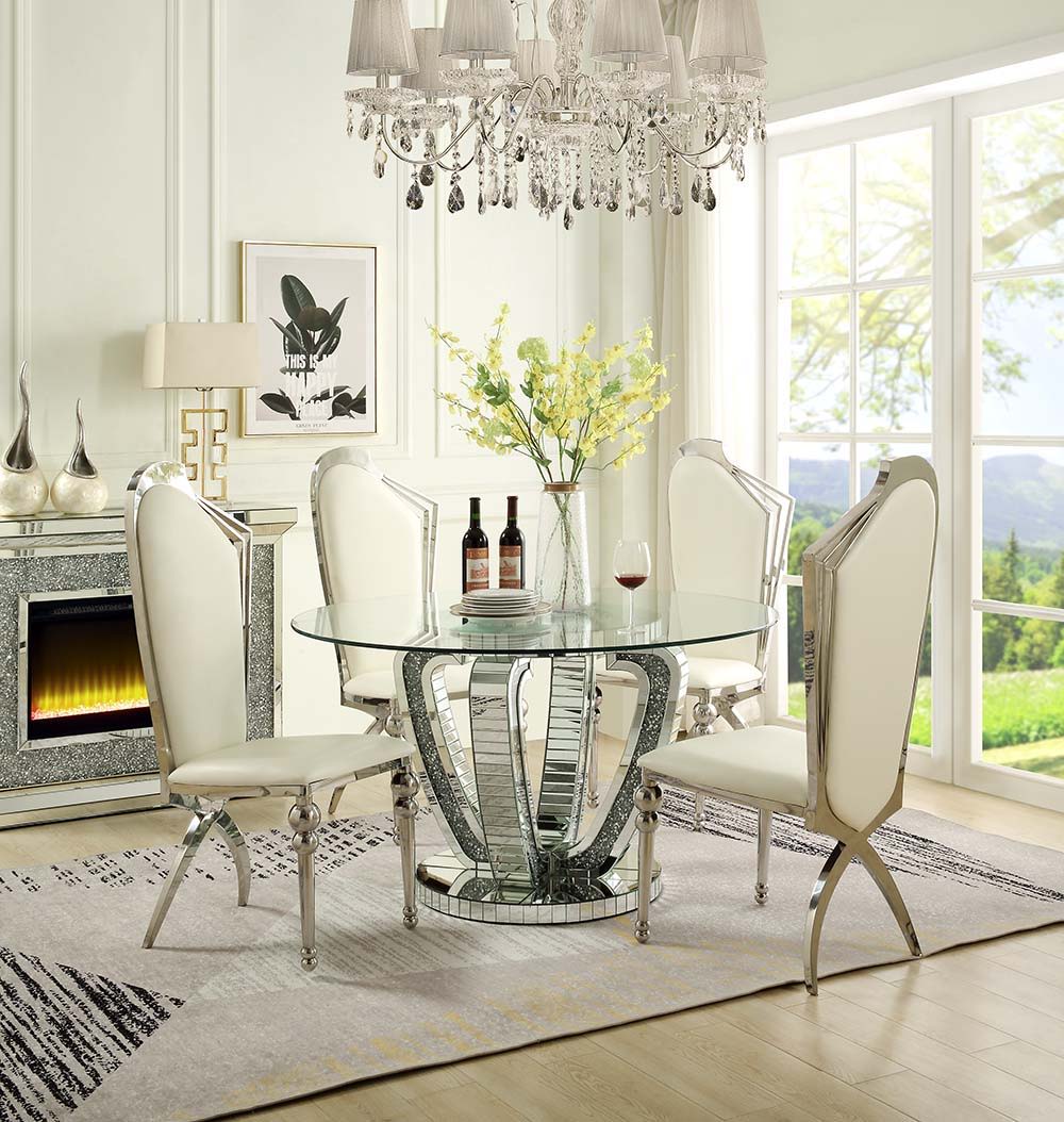 Noralie - Dining Table - Mirrored & Faux Diamonds - Urban Living Furniture (Los Angeles, CA)