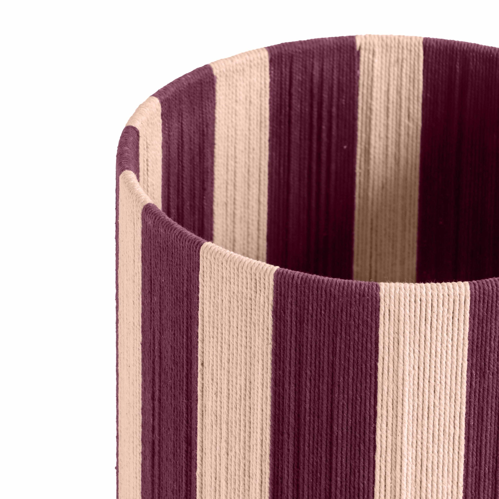 Guinevere - Striped Cotton Table Lamp - Purple And Pink