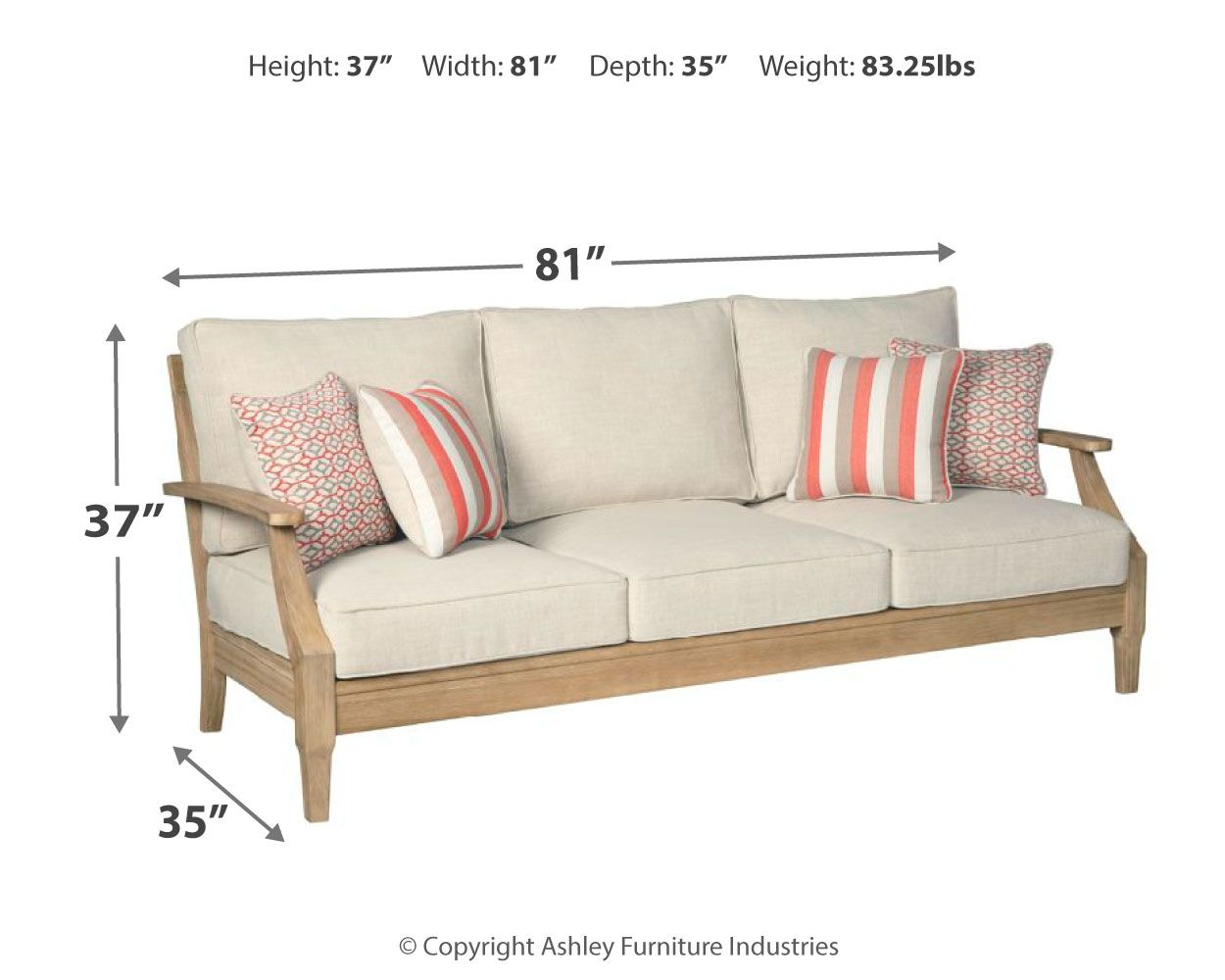 Clare View - Beige - Sofa with Cushion - Urban Living Furniture (Los Angeles, CA)