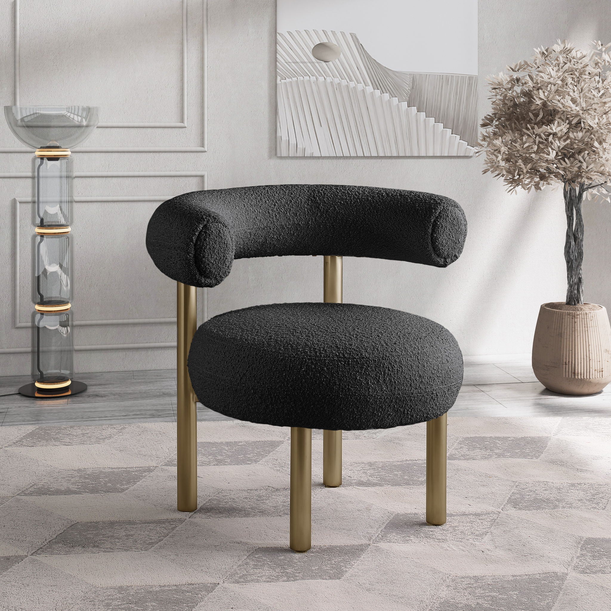 Bordeaux - Boucle Fabric Accent Chair - Urban Living Furniture (Los Angeles, CA)