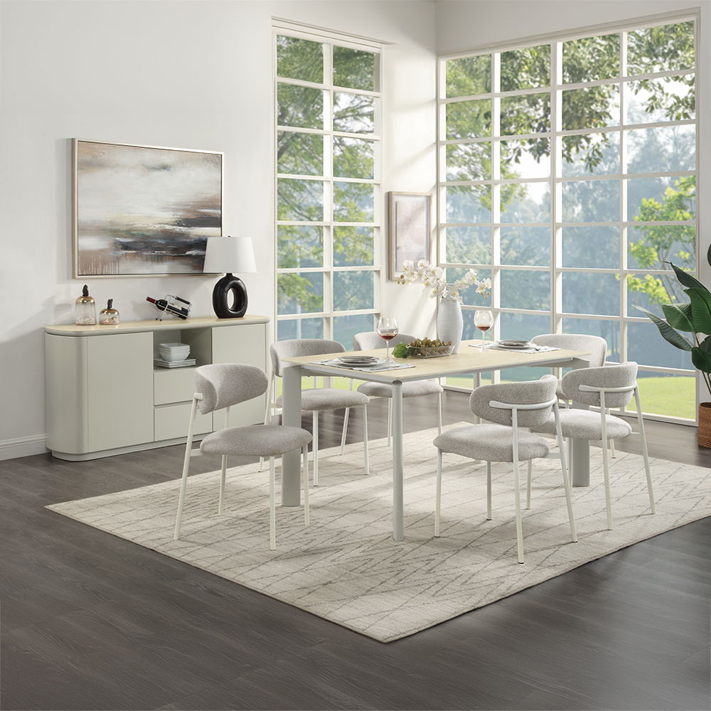 Ingram - Dining Table - Sintered Stone & Light Gray Finish - Urban Living Furniture (Los Angeles, CA)