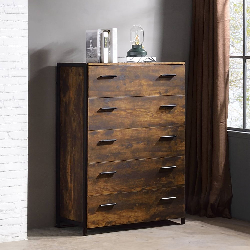 Juvanth - Chest - Rustic Oak & Black - Urban Living Furniture (Los Angeles, CA)