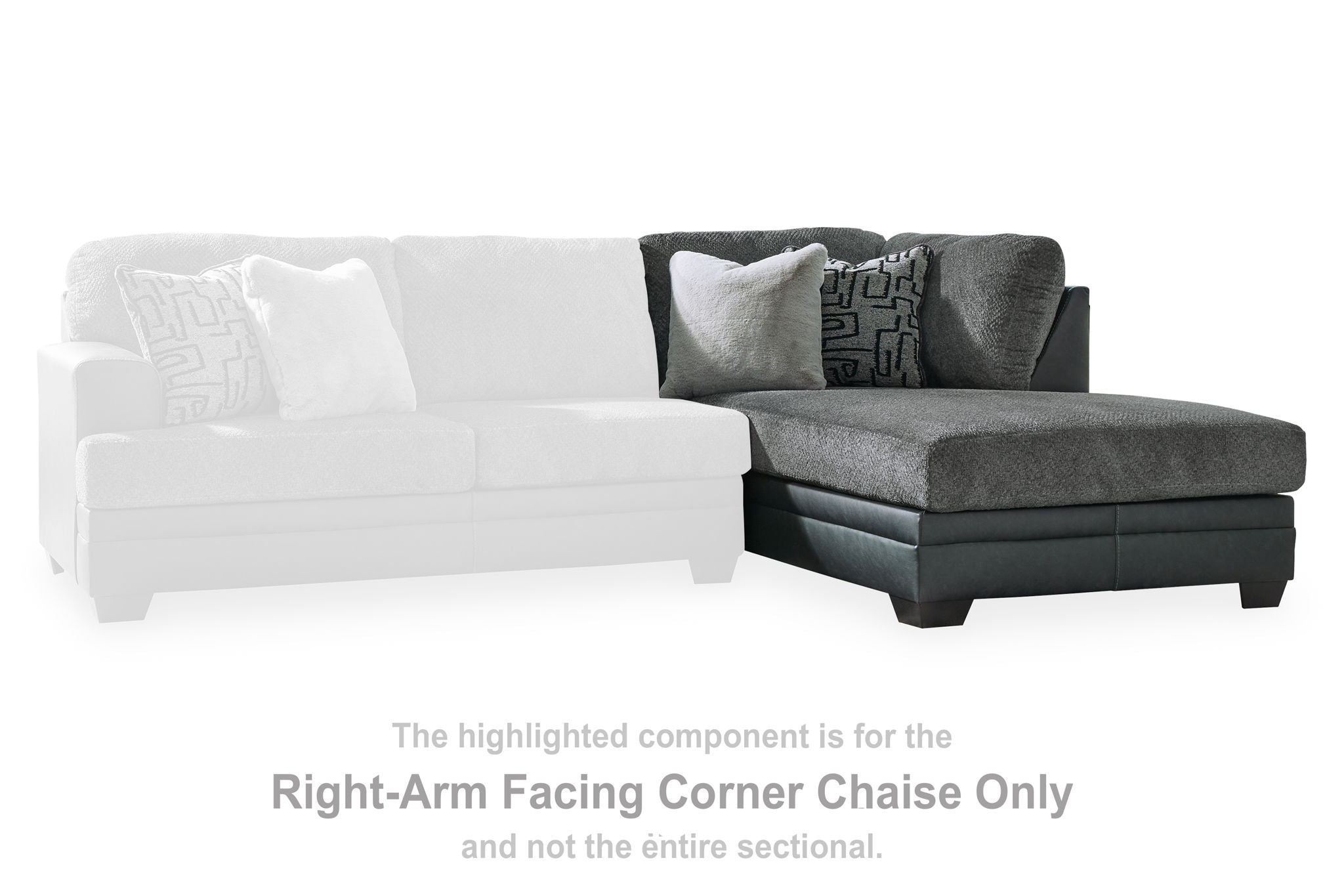 Brixley Pier - Graphite - Raf Corner Chaise - Urban Living Furniture (Los Angeles, CA)