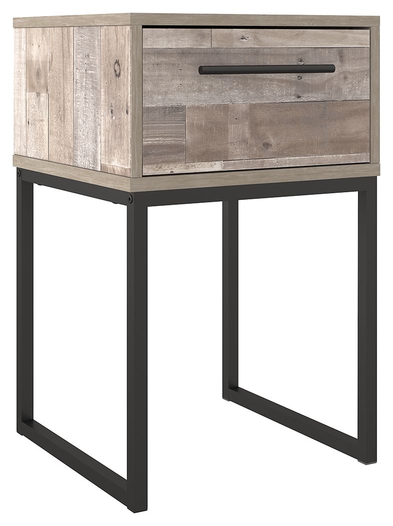 Neilsville - Whitewash - One Drawer Night Stand - Vinyl-Wrapped - Urban Living Furniture (Los Angeles, CA)