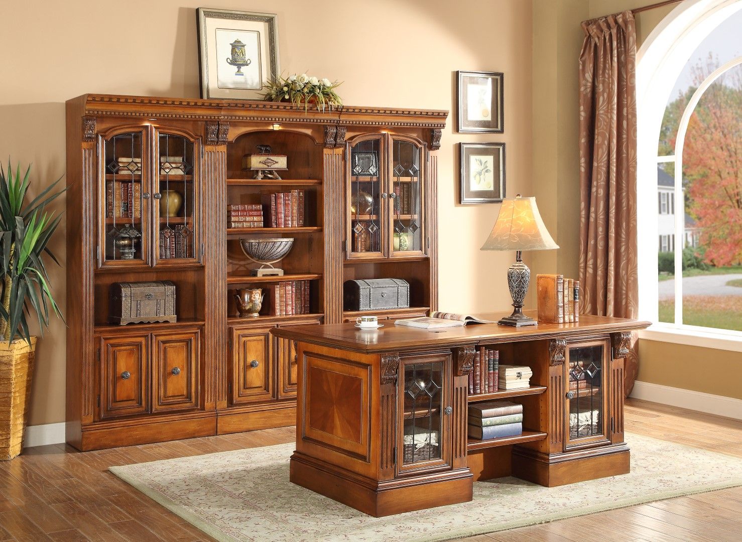 Huntington - Library Desk - Antique Vintage Pecan - Urban Living Furniture (Los Angeles, CA)
