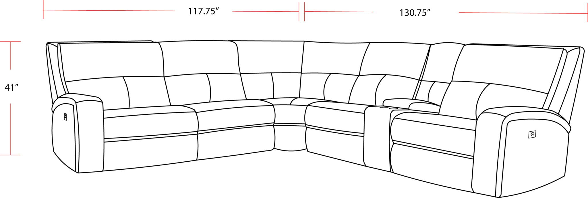 Polaris - Modular Power Reclining Sectional - Urban Living Furniture (Los Angeles, CA)