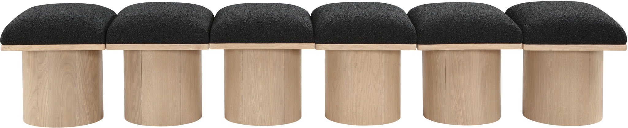 Pavilion - 6 Piece Modular Bench With Natural Base - Urban Living Furniture (Los Angeles, CA)