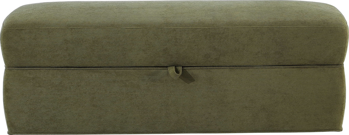 Hartford Summit - Upholstered Storage Bench - Moss