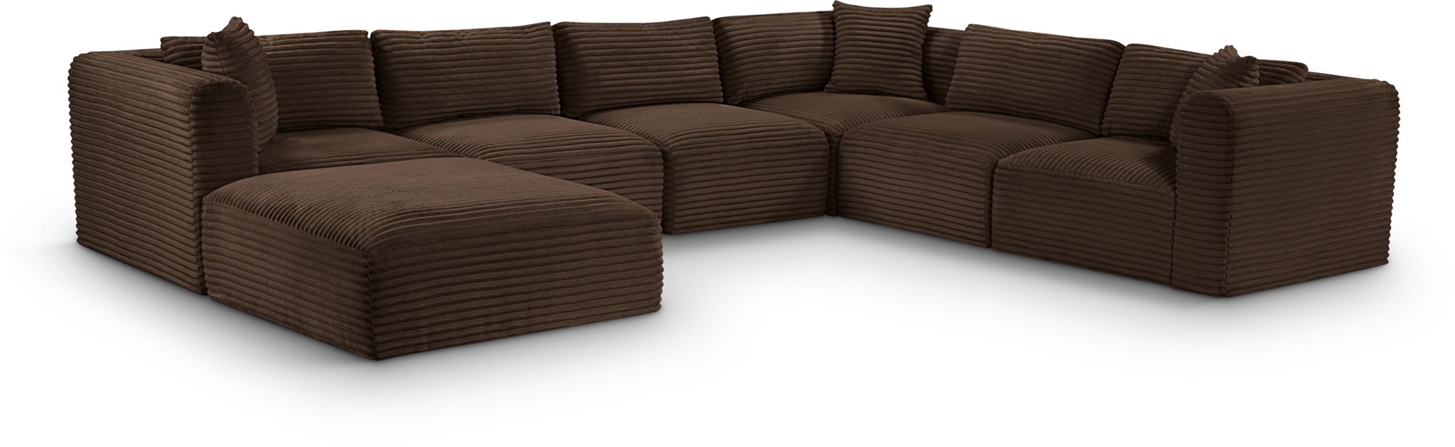 Shaggy - 7 Piece Modular U-Shaped Sectional With Ottoman - Urban Living Furniture (Los Angeles, CA)