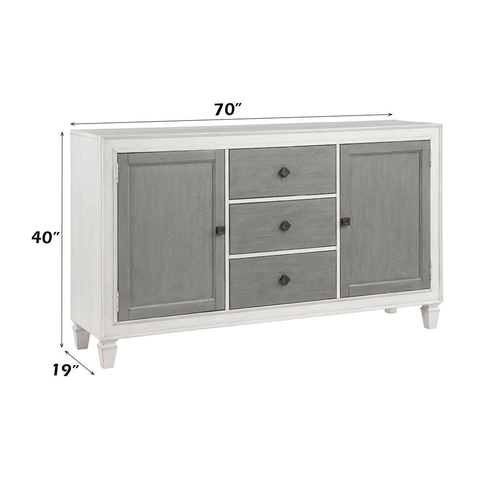 Katia - Server - Rustic Gray & Weathered White - Urban Living Furniture (Los Angeles, CA)