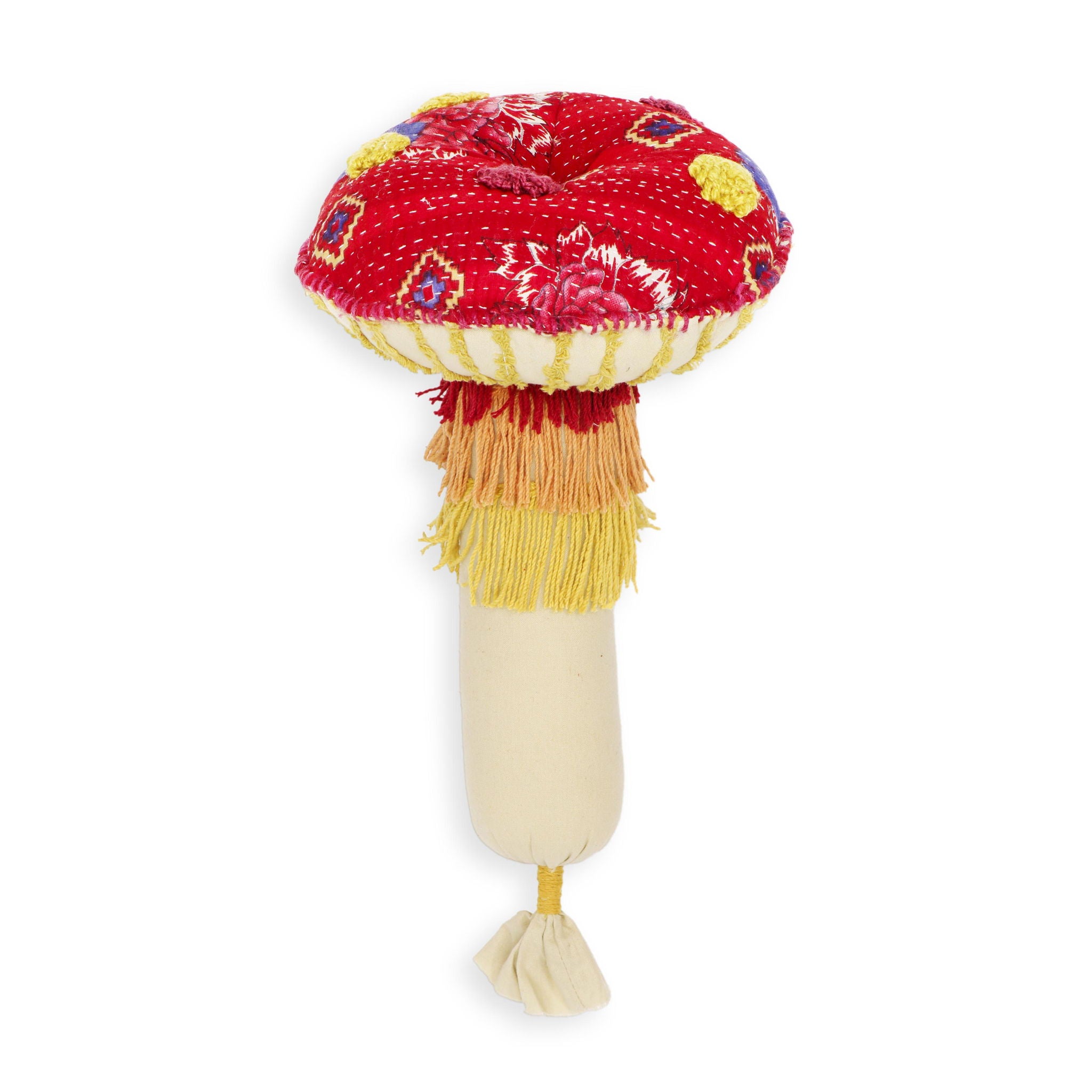 Mushroom - Hand Sewn Pillow - Red - Urban Living Furniture (Los Angeles, CA)