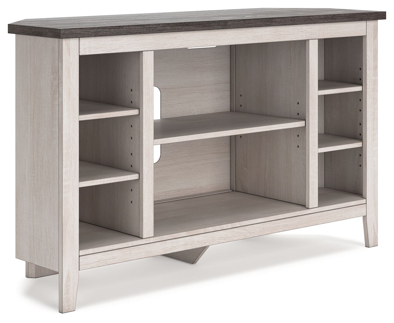 Dorrinson - Two-tone - Corner TV Stand/Fireplace OPT - Urban Living Furniture (Los Angeles, CA)