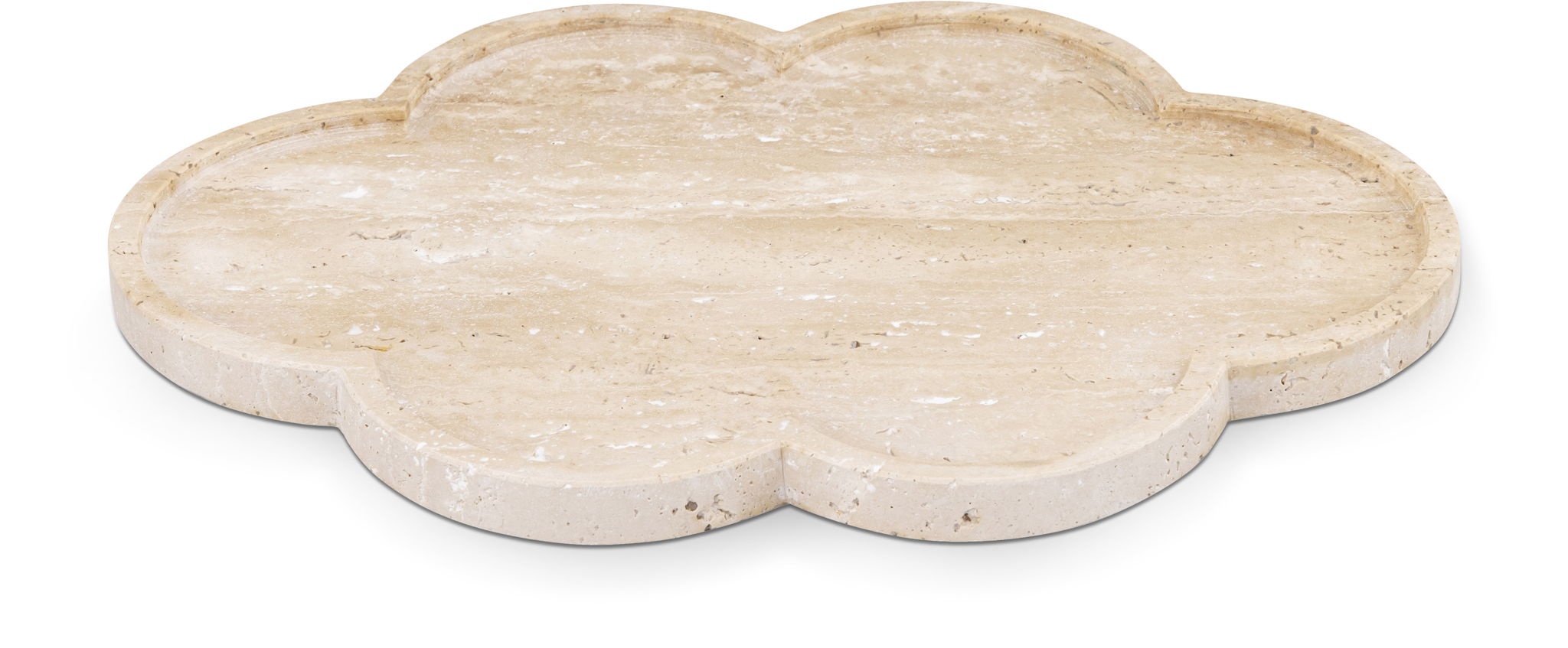 Rimini - Travertine Clover Shaped Tray - Natural - Urban Living Furniture (Los Angeles, CA)