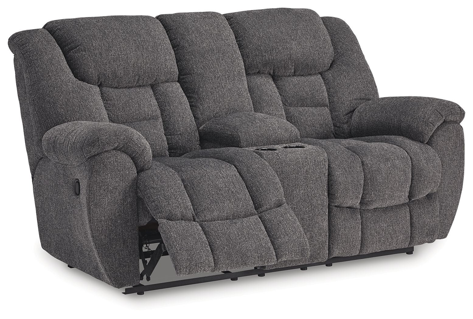 Foreside - Charcoal - Dbl Reclining Loveseat with Console - Urban Living Furniture (Los Angeles, CA)