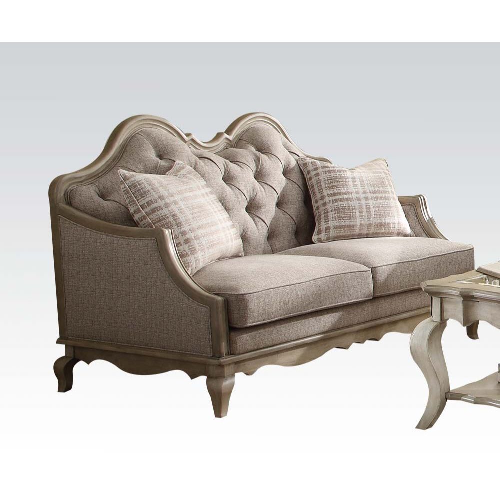 Chelmsford - Loveseat - Beige Fabric & Antique Taupe - Urban Living Furniture (Los Angeles, CA)