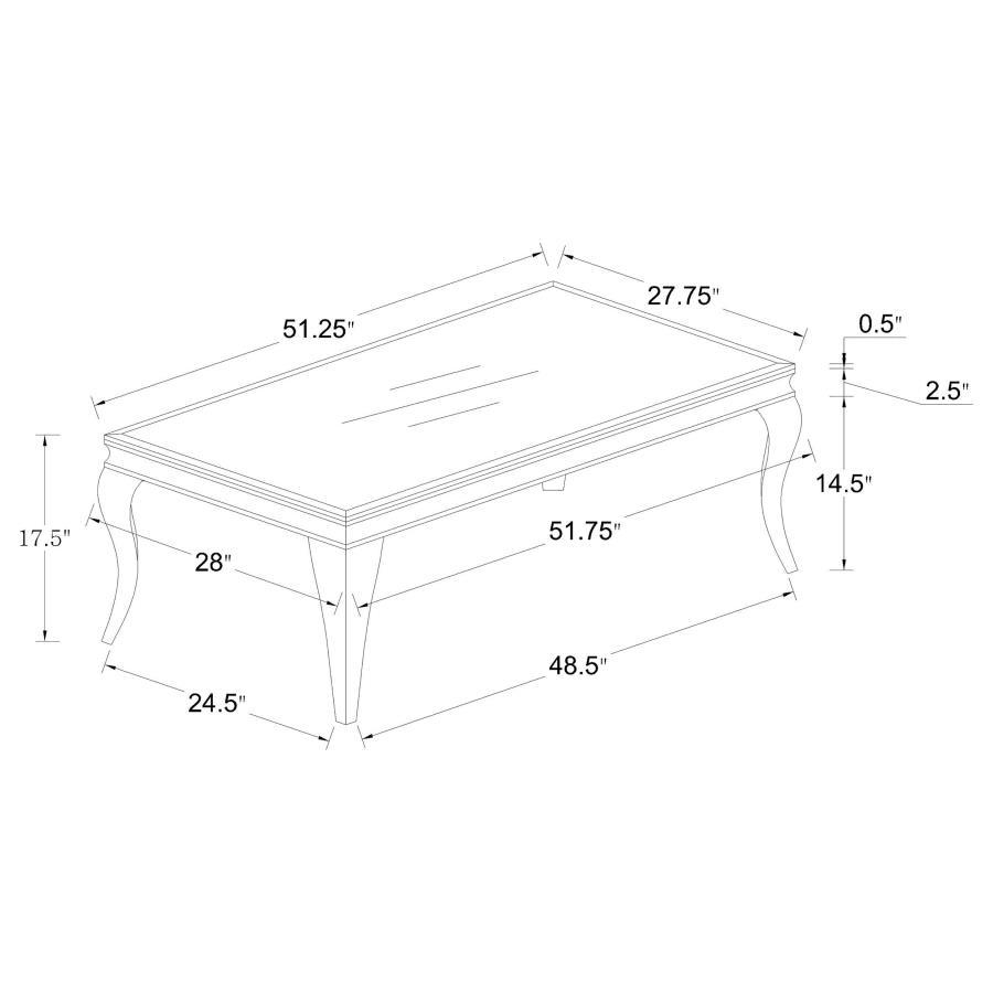 Carone - Coffee Table Legs, Box 3 of 3 - White And Chrome - Urban Living Furniture (Los Angeles, CA)
