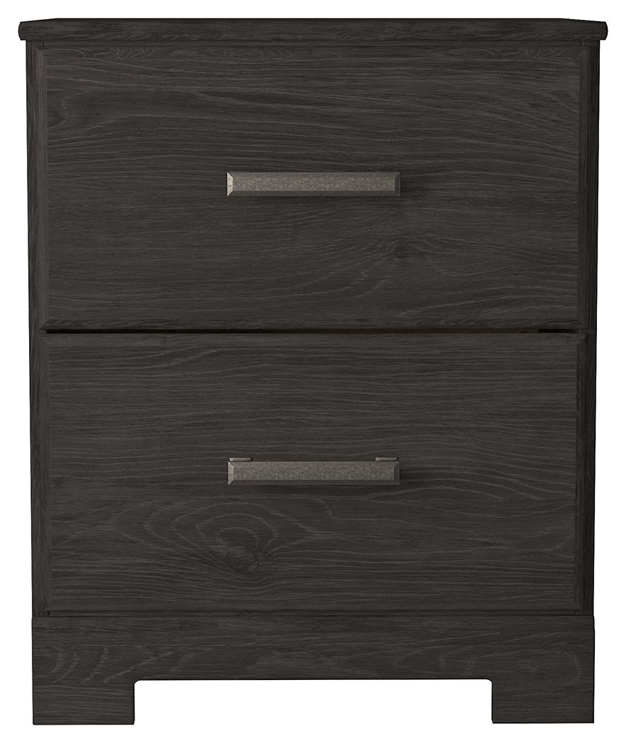 Belachime - Charcoal - Two Drawer Night Stand - Urban Living Furniture (Los Angeles, CA)