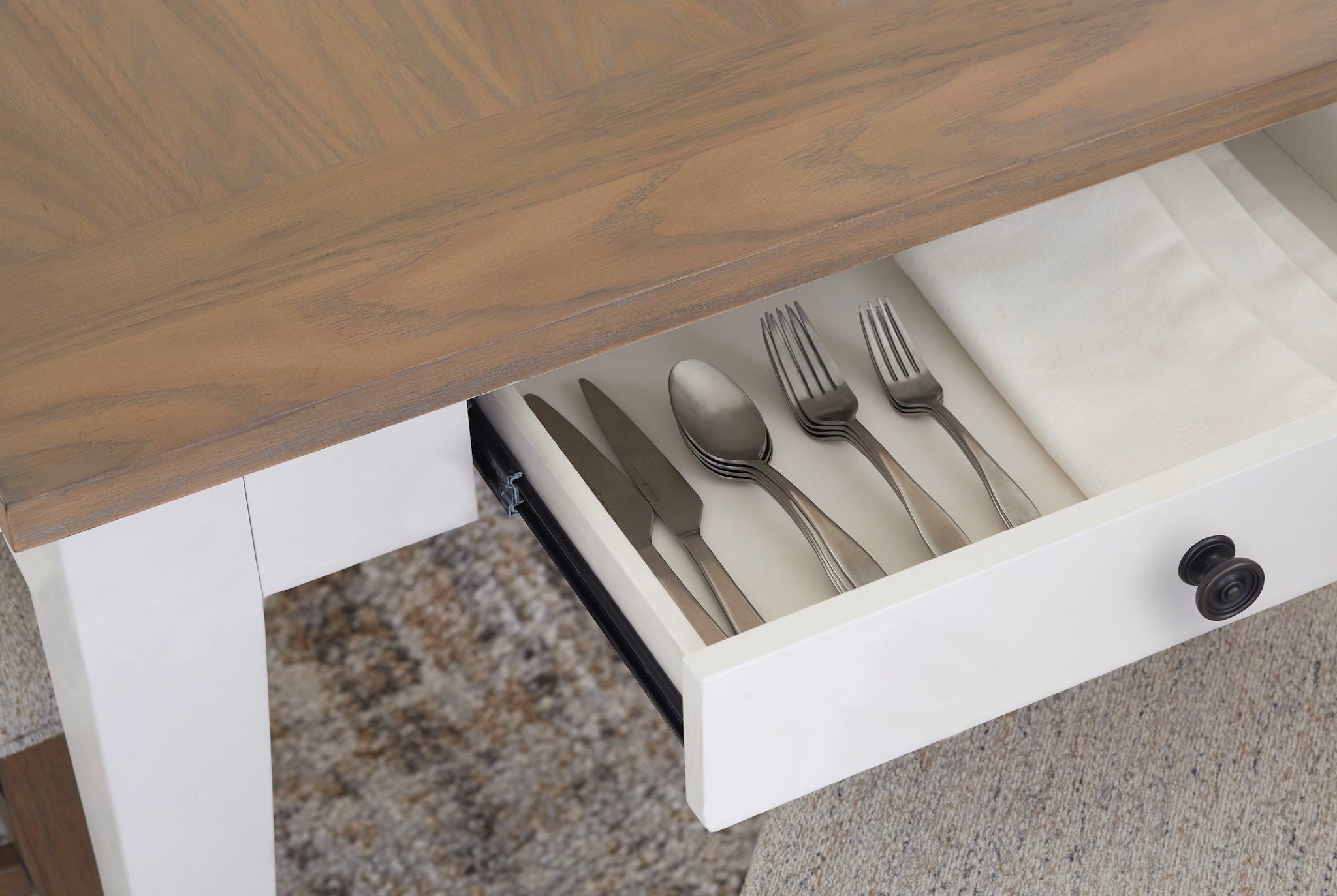 Americana Modern Dining - Rectangular Extendable Dining Table - Cotton - Urban Living Furniture (Los Angeles, CA)