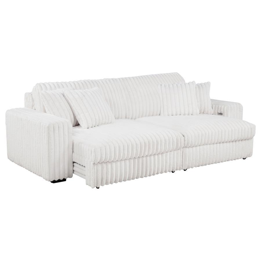 Jacana - RAF Power Sofa Chaise With 2 Piece Pillow, Box 2 of 2 - Ivory