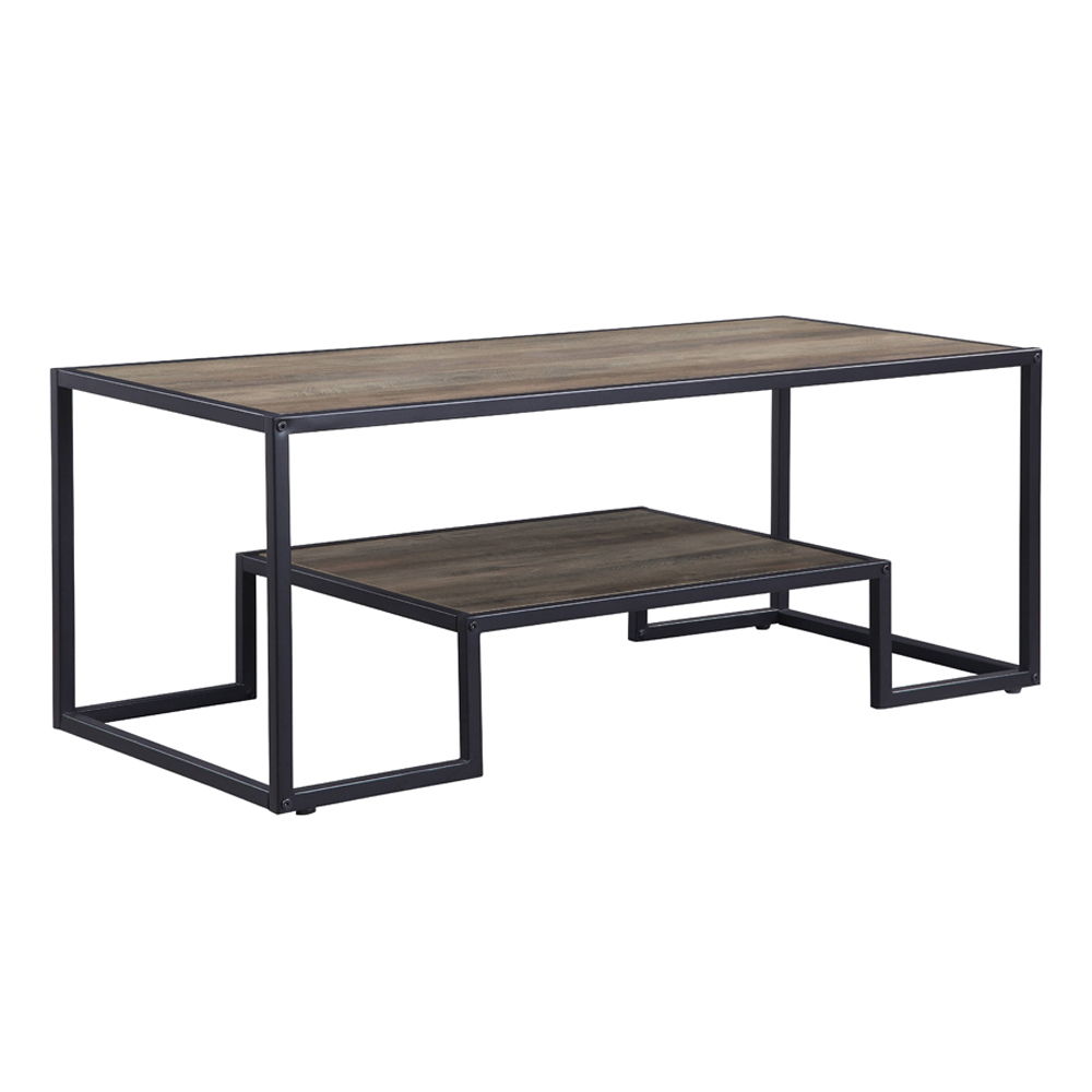 Idella - Coffee Table - Rustic Oak & Black - Urban Living Furniture (Los Angeles, CA)