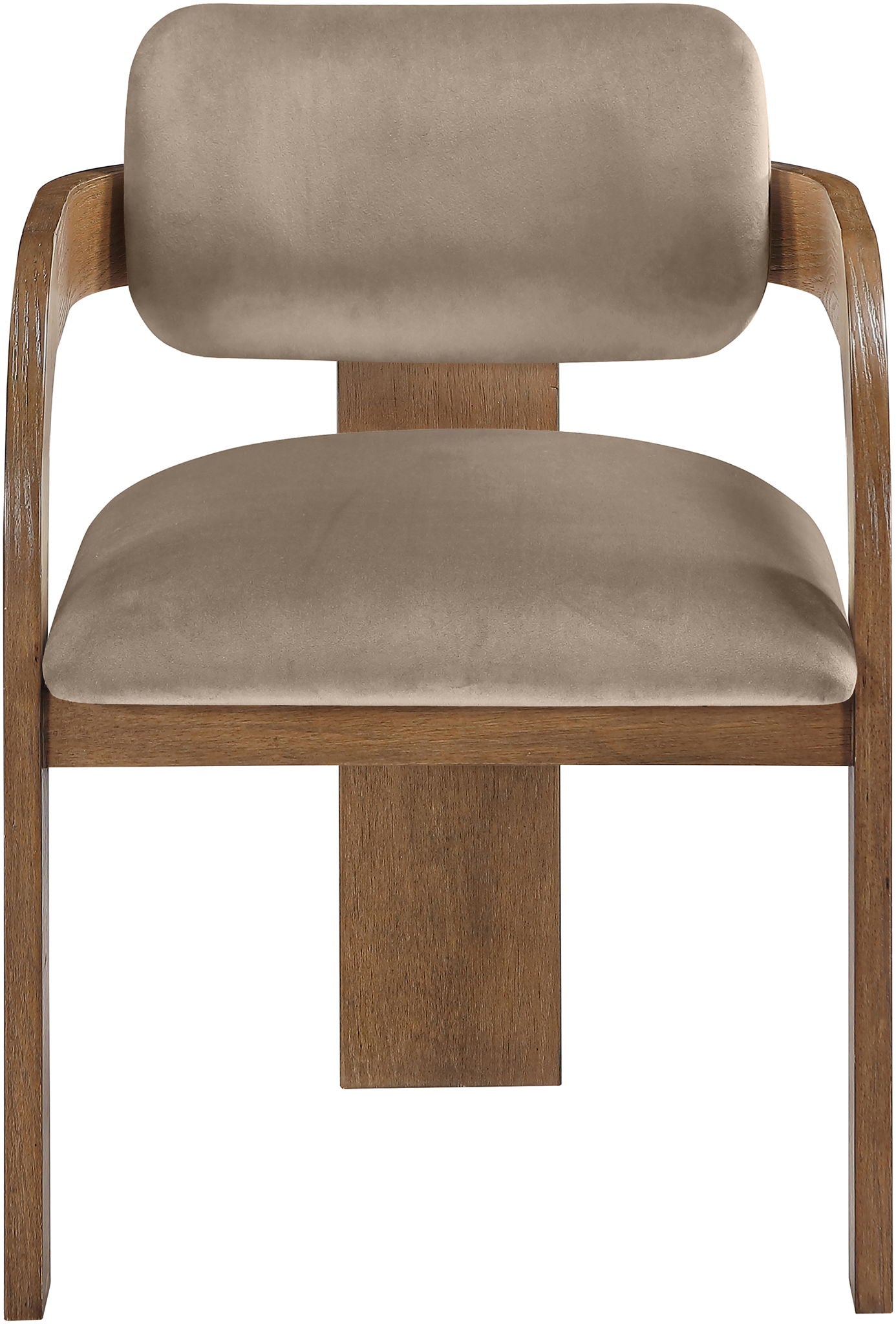 Cedra - Velvet Performance Fabric Upholstered Dining Chair (Set of 2) - Brown Frame - Urban Living Furniture (Los Angeles, CA)