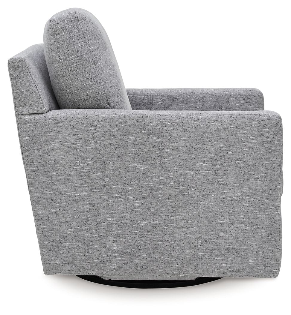 Freybourne Next-Gen Nuvella - Swivel Accent Chair - Pewter - Urban Living Furniture (Los Angeles, CA)