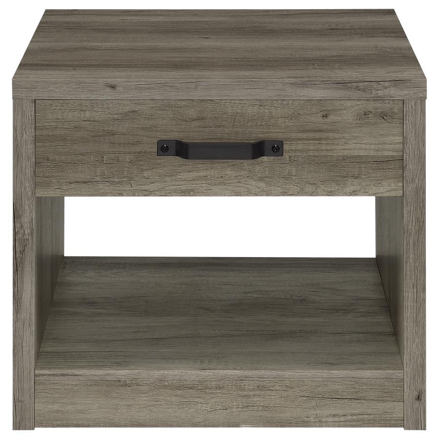 Felix - 1-Drawer Engineered Wood Side End Table - Gray Driftwood - Urban Living Furniture (Los Angeles, CA)