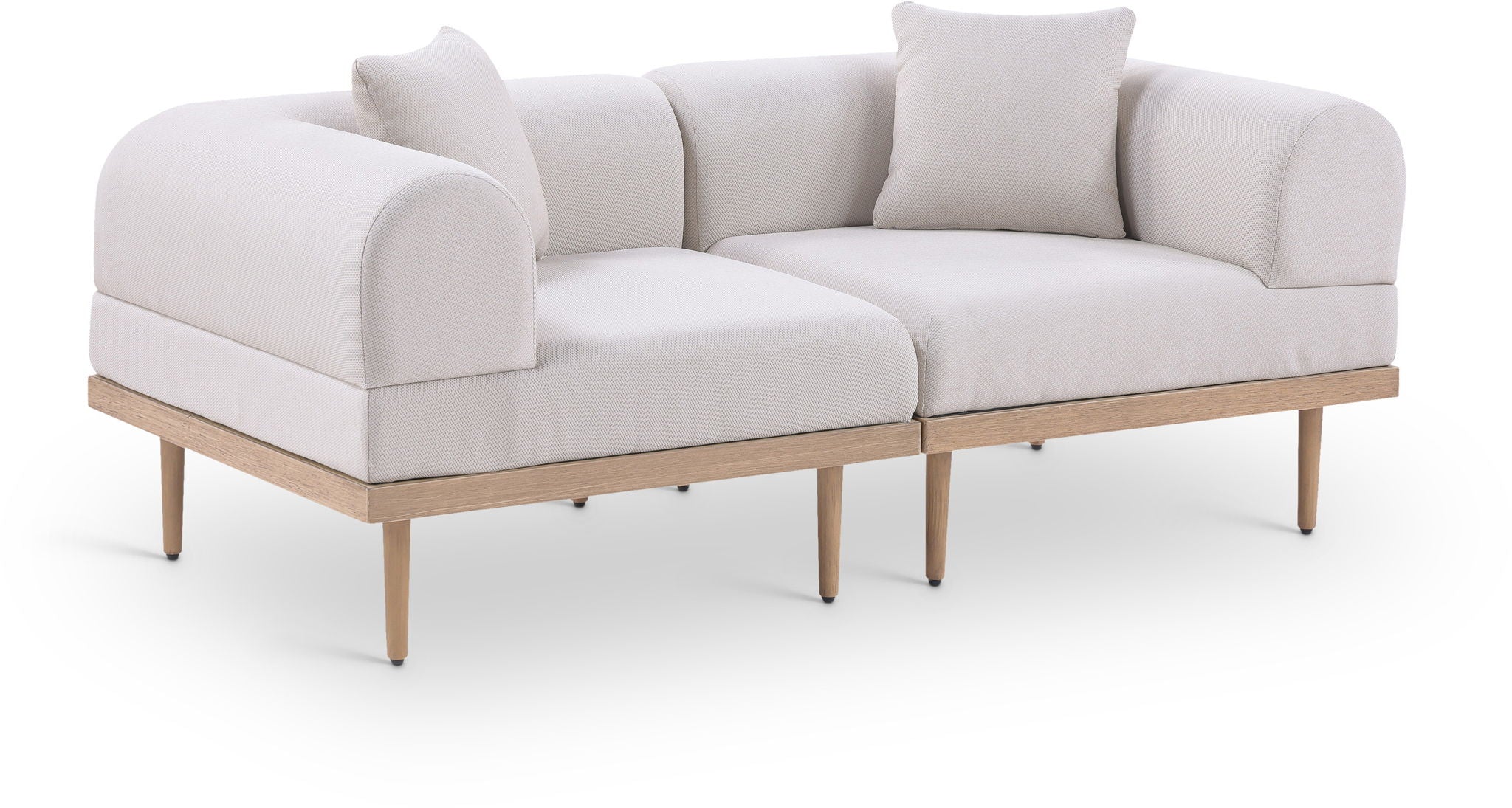 Laguna - 2 Piece Resilient Water Resistant Fabric 71" Upholstered Outdoor Patio Modular Loveseat - Urban Living Furniture (Los Angeles, CA)