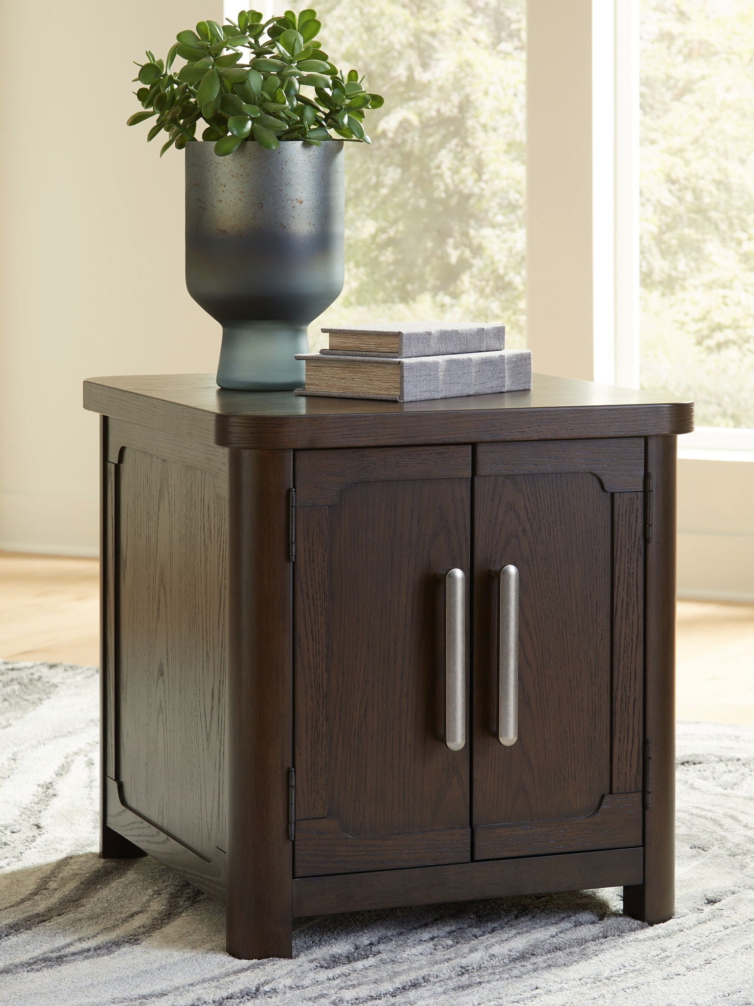 Breckington - Rectangular 2-door End Table - Dark Brown - Urban Living Furniture (Los Angeles, CA)