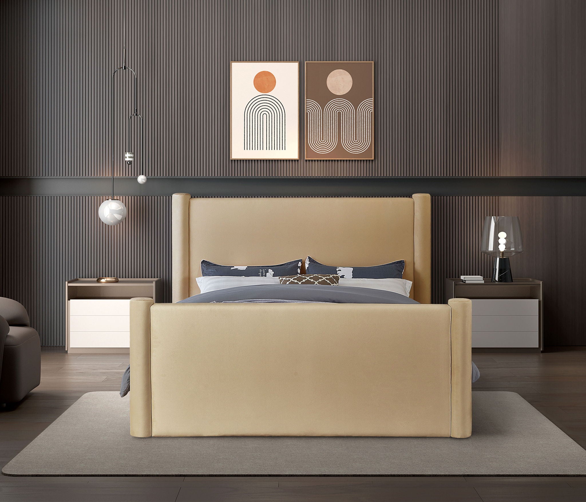 Elias - Velvet Bed - Urban Living Furniture (Los Angeles, CA)