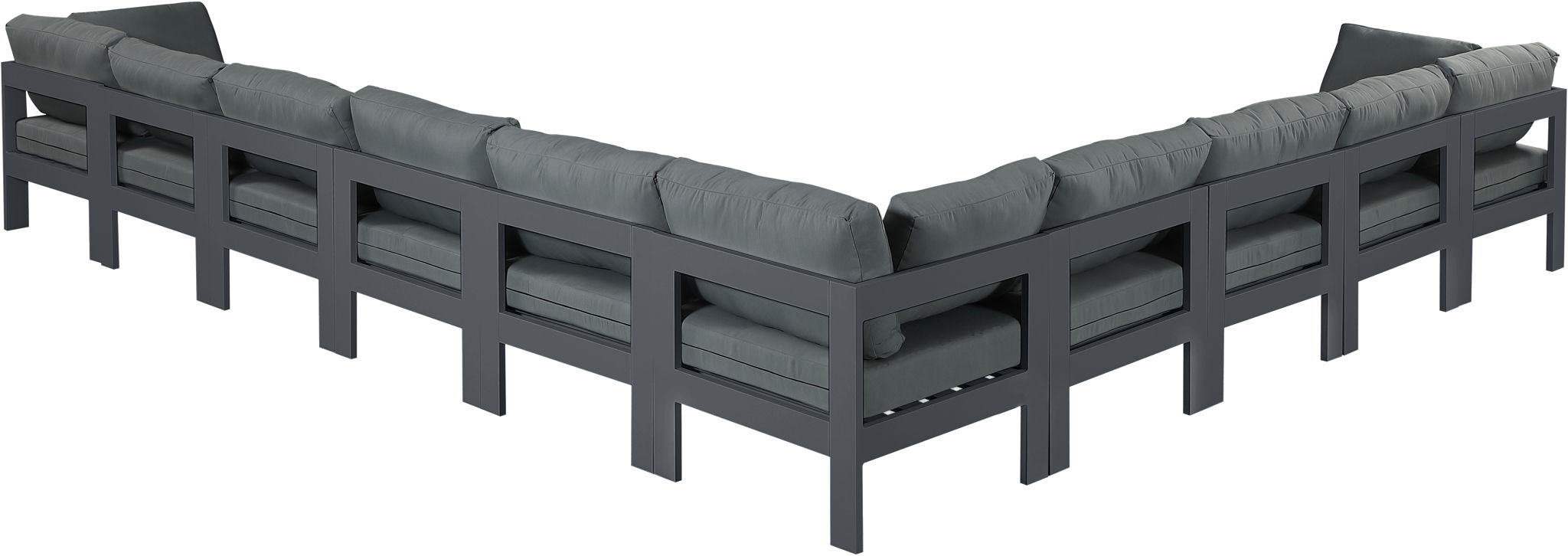 Nizuc - Outdoor Patio 10 Piece Modular Sectional With Gray Frame - Urban Living Furniture (Los Angeles, CA)