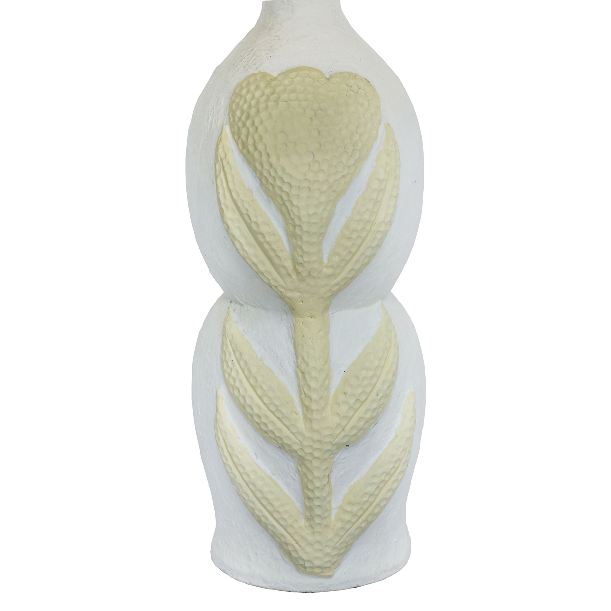Edith - Curved Papier Mache Flower Pleated Table Lamp - Cream - Urban Living Furniture (Los Angeles, CA)