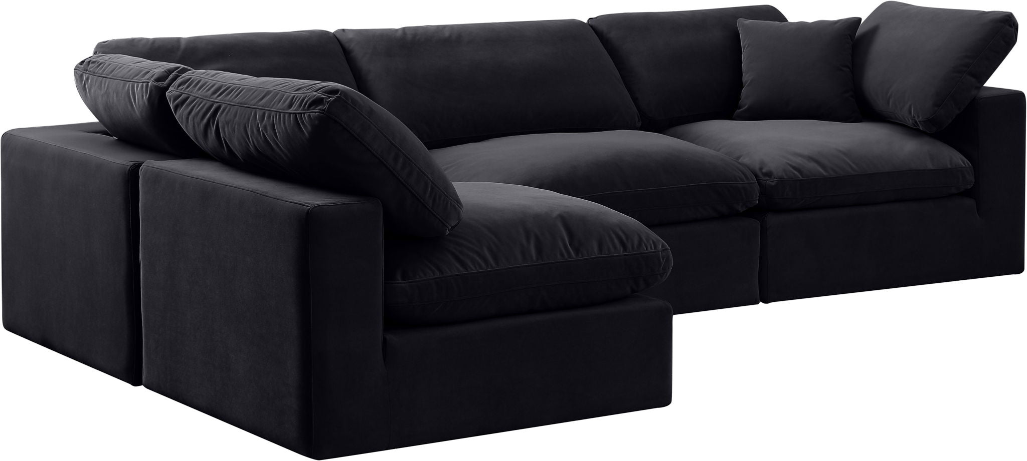 Comfy - 4 Piece Velvet Modular Armless Sectional - Urban Living Furniture (Los Angeles, CA)