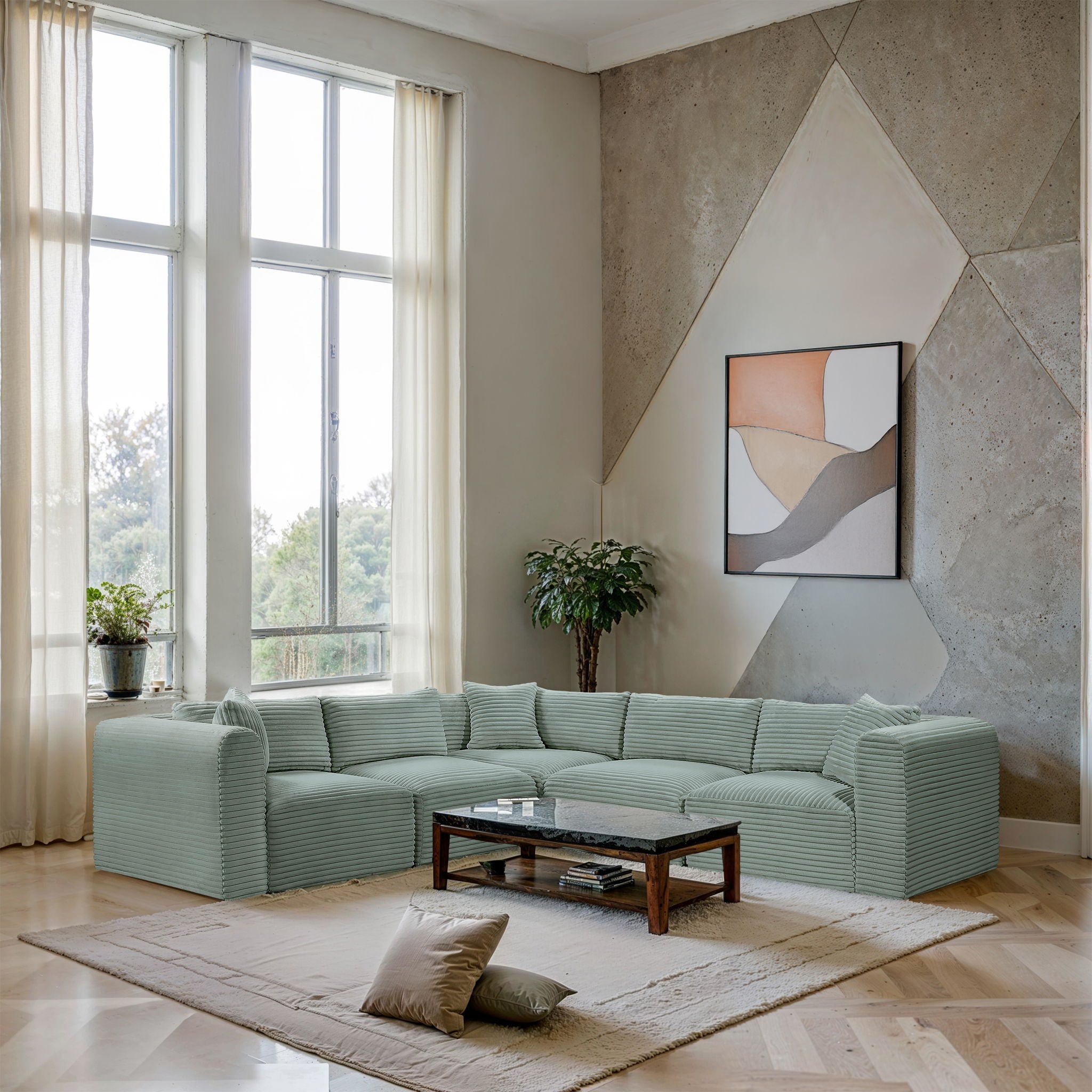 Shaggy - 5 Piece Modular Corner Sectional - Urban Living Furniture (Los Angeles, CA)
