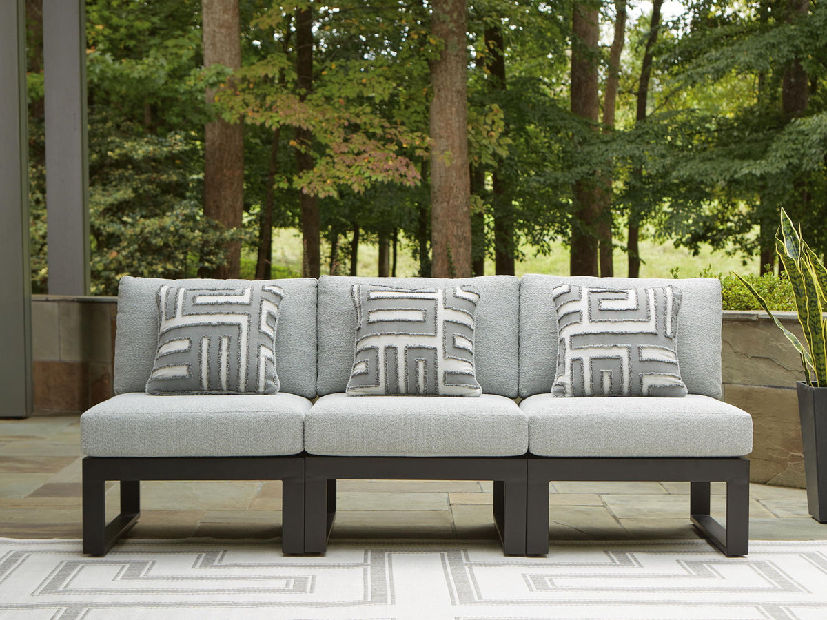 Beachloft - 3-Piece Outdoor Sectional - Black / Gray