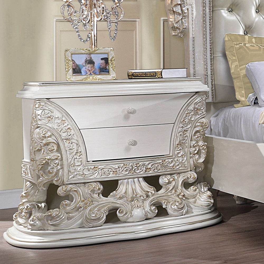 Adara - Nightstand - Antique White - Urban Living Furniture (Los Angeles, CA)